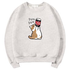 ILLUSO 男女通用柔軟特級雙面可樂貓大學T