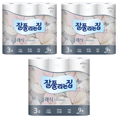 all'swell 加厚款 三層捲筒衛生紙, 亞麻香, 51gsm, 27M 9捲, 3袋