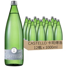 CASTELLO 卡司得洛 天然礦泉水, 1000ml, 12瓶