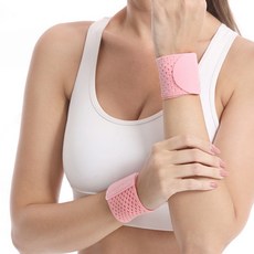 바이모던 얇은 통기성 메쉬 손목 보호대 핑크 2p, 3개