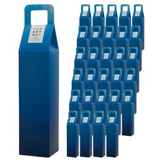 indi.k 紅酒盒 6入 + 封口貼紙 6入 套組, 藍色, 5套