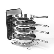 全不鏽鋼Lucid平底鍋收納架 4層, 單一顏色
