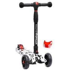 KELLY&STEPHAN 智能摺疊式滑板車+安全車燈, 牛（踢腳板），隨機發貨（安全燈）