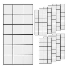 Tamsaa 自黏式磁磚室內裝飾貼紙 白色正方形磁磚, 10個
