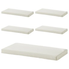 한샘 샘 폴리 수납바스켓 뚜껑 와이드형, 크림, 5개