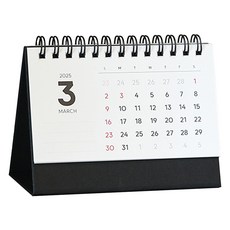 wannathis 2025年開始簡約迷你桌曆, 1個, 黑色