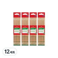 파버카스텔 내츄럴 지우개 연필, 12세트, 2B