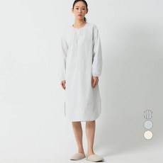 女款60支棉寬鬆版型長袖睡衣連身裙