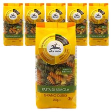 알치네로 유기농 파스타 삼색 푸질리, 250g, 6개
