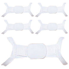 隱形防駝背美姿肩帶 魔鬼氈設計 鬆緊度可自由調整, 白色, 20.5cm, 5個