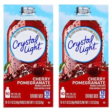 Crystal Light 櫻桃石榴風味沖泡飲隨身包, 3.34g, 10條, 2盒