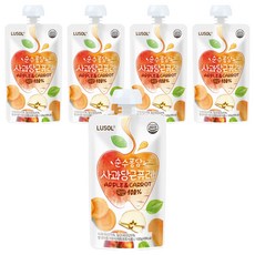 LUSOL 水果泥, 100g, 5包, 蘋果紅蘿蔔口味