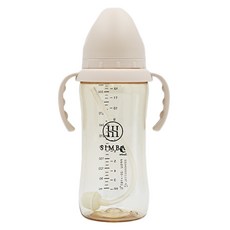 Simba 小獅王辛巴 蘊蜜鉑金PPSU寬口吸管把手防脹氣奶瓶 3個月以上, 杏茶, 360ml, 1個