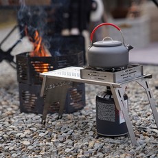 아이두젠 윈드가드 캠핑 버너 플레이트 바람막이, 실버, 1개