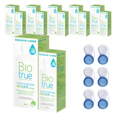 바이오트루 렌즈 세정액 300ml + 120ml + 렌즈 케이스 1p 세트, 6세트