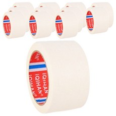 iQIHAN 彩色遮蔽膠帶 白色 50 mm x 20 m, 12個