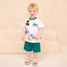 밀크마일 유아용 디즈니 베이비 미키 포인트상하복 세트