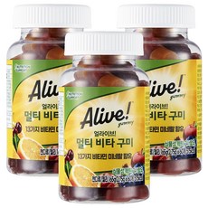 Alive 綜合維他命軟糖, 60顆, 3個