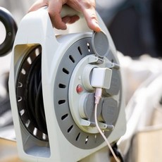 IDOOGEN 露營電捲線器 4孔 20M, 灰色(CR20), 1個