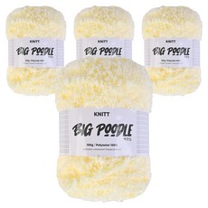 Knitt 大貴賓犬毛線 100g, 4個, 08 鵝黃色