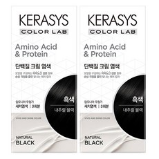 KERASYS 蛋白霜染髮劑 120g, 2盒, 自然黑