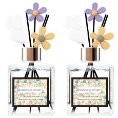 QiMart 春花限定法國精油擴香瓶，珪藻土除濕除臭，200mL, 微醺薰衣草, 2瓶