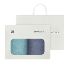 Songwol 松月 30支棉紗毛巾 150g 2入+提袋, 隨機出貨, 1套