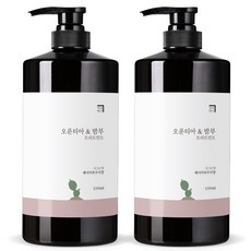 살림백서 오푼티아 앤 밤부 헤어트리트먼트 베이비파우더향, 1L, 2개