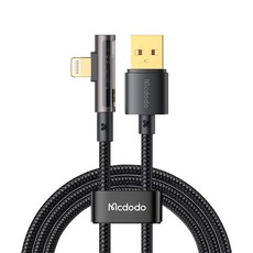 Mcdodo 麥多多 冰晶 90度 USB-A to 8-pin 高速充電線-1.8m, 120cm, 1個