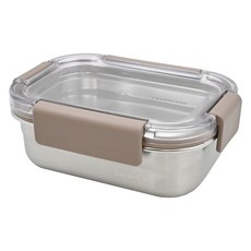 LocknLock 樂扣樂扣 Modular 不鏽鋼長方形密封保鮮盒 LST601, 1個容器 + 1個蓋子, 1個