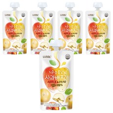 루솔 순수퐁당 퓨레, 혼합맛(사과/배), 100g, 5개