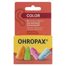 OHROPAX 安耳悠 COLOR 泡棉耳塞 隔音消音抗噪舒適, 1盒, 4組