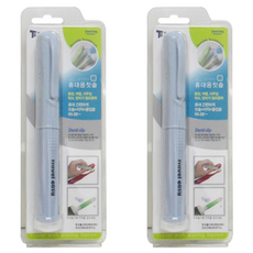 TravelEasy TE 攜帶式多合一牙刷 藍色, 1入, 2個