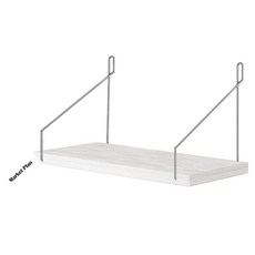 마켓플랜 무타공 벽걸이 선반, 1단, 화이트