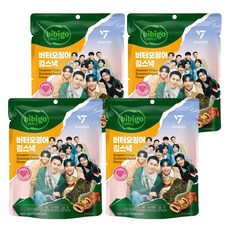 비비고 버터오징어 김스낵, 4개, 40g