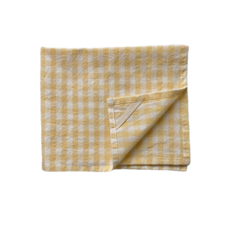 비에스 감성패브릭 체크 키친 크로스 테이블매트, 연노랑, 50 x 40cm, 1개