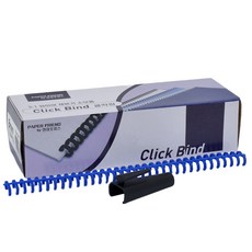 페이퍼프랜드 3:1 제본기 호환 클릭링 50개입 + 바인드락 세트, 8mm, 파랑, 1개