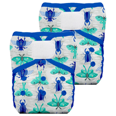THIRSTIES 成長型 口袋式布尿布 有機棉 魔鬼氈 - Arthropoda 1入, 2件