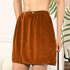 Inart 男性短版浴巾式浴袍 40 x 150 cm, 1個, 褐色