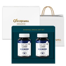 ROnIEWELL 葉黃素膠囊禮盒+購物袋, 90顆, 2罐