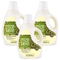 Nature Love Mere綠豆嬰兒衣物柔順劑, 1.8L, 3個