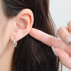 젤루나 여성용 볼드 원터치 링 귀걸이 P-222