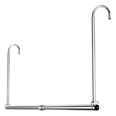 德利生活 可調節伸縮吊掛式曬衣桿 免打孔不鏽鋼晾衣桿, 80~160cm, 單色