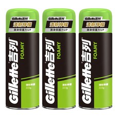 Gillette 吉列 刮鬍泡 清新檸檬 333g, 3罐