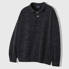 남성용 디스페로 모던 베이직 투 버튼 카라 니트