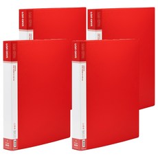 Lan CHYn 連勤牌文具 pp 三孔1/d型夾, 紅色, 4入