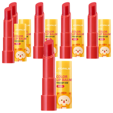 ATOPALM 愛多康 彩色護唇膏 兒童化妝品 3.3g, 紅色, 6個