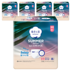 좋은느낌 썸머 입는오버나이트, 중형, 8개입, 5세트