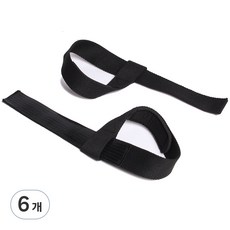 리브스포 논슬립 리프팅 아대 헬스 손목보호 스트랩, 6개, 블랙