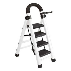 DODOWU 嘟嘟屋 加厚碳鋼折疊人字梯 五層 DO262 CC-M09 純淨白, 1個